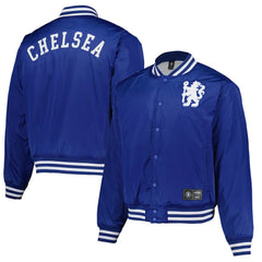 Fanatics Chelsea Collegiate Sateen Full-Snap Jacket - Royal