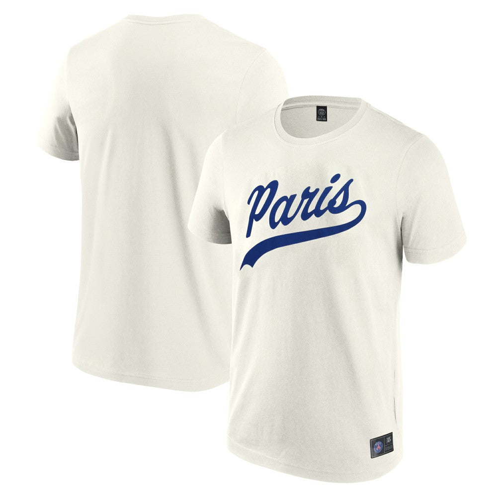 Fanatics Paris Saint-Germain Collegiate T-Shirts - Cream