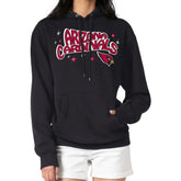 Arizona Cardinals Starter Women's Fireworks Fleece Pullover Hoodie Black - NFL