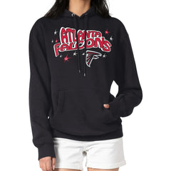 Atlanta Falcons Starter Women's Fireworks Fleece Pullover Hoodie Black - NFL