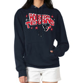 Houston Texans Starter Women's Fireworks Fleece Pullover Hoodie Navy - NFL