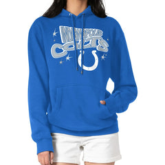 Indianapolis Colts Starter Women's Fireworks Fleece Pullover Hoodie Royal - NFL