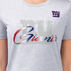 New York Giants G-III 4Her by Carl Banks Women's Super-Slim Fit Lightweight Shadow Logo T-Shirt Gray - NFL