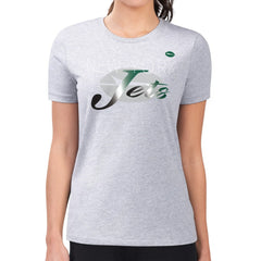 New York Jets G-III 4Her by Carl Banks Women's Super-Slim Fit Lightweight Shadow Logo T-Shirt Gray - NFL