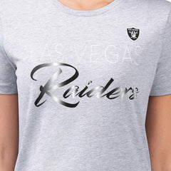 Las Vegas Raiders G-III 4Her by Carl Banks Women's Super-Slim Fit Lightweight Shadow Logo T-Shirt Gray - NFL