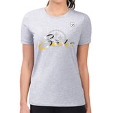 Pittsburgh Steelers G-III 4Her by Carl Banks Women's Super-Slim Fit Lightweight Shadow Logo T-Shirt Gray - NFL