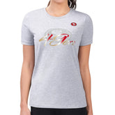San Francisco 49ers G-III 4Her by Carl Banks Women's Super-Slim Fit Lightweight Shadow Logo T-Shirt Gray - NFL