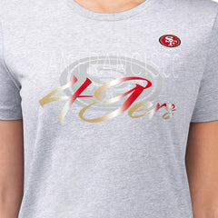San Francisco 49ers G-III 4Her by Carl Banks Women's Super-Slim Fit Lightweight Shadow Logo T-Shirt Gray - NFL