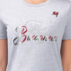 Tampa Bay Buccaneers G-III 4Her by Carl Banks Women's Super-Slim Fit Lightweight Shadow Logo T-Shirt Gray - NFL