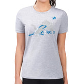 Detroit Lions G-III 4Her by Carl Banks Women's Super-Slim Fit Lightweight Shadow Logo T-Shirt Gray - NFL