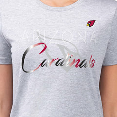 Arizona Cardinals G-III 4Her by Carl Banks Women's Super-Slim Fit Lightweight Shadow Logo T-Shirt Gray - NFL