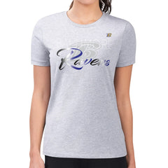 Baltimore Ravens G-III 4Her by Carl Banks Women's Super-Slim Fit Lightweight Shadow Logo T-Shirt Gray - NFL