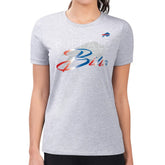 Buffalo Bills G-III 4Her by Carl Banks Women's Super-Slim Fit Lightweight Shadow Logo T-Shirt Gray - NFL