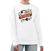 Washington Commanders G-III 4Her by Carl Banks Women's Roses Fleece Tri-Blend Pullover Sweatshirt White - NFL