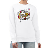 Pittsburgh Steelers G-III 4Her by Carl Banks Women's Roses Fleece Tri-Blend Pullover Sweatshirt White - NFL