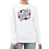 Baltimore Ravens G-III 4Her by Carl Banks Women's Roses Fleece Tri-Blend Pullover Sweatshirt White - NFL
