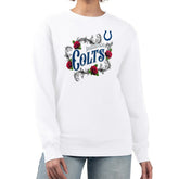 Indianapolis Colts G-III 4Her by Carl Banks Women's Roses Fleece Tri-Blend Pullover Sweatshirt White - NFL