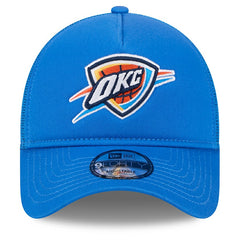 New Era - Oklahoma City Thunder Core Logo Foam Front A-Frame 9FORTY Adjustable Trucker Hat - Blue