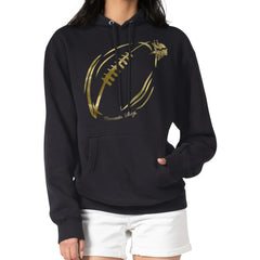 Minnesota Vikings G-III 4Her by Carl Banks Women's Metallic Print Football Sketch Fleece Pullover Hoodie Black - NFL