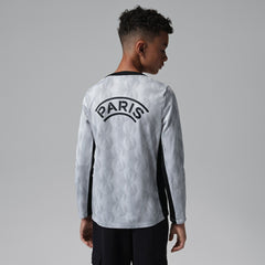 Jordan Paris Saint-Germain Jordan Brand Youth Long Sleeve Pre-Match Dri-FIT Top - Gray