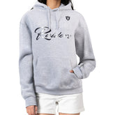 Las Vegas Raiders G-III 4Her by Carl Banks Women's Shadow Logo Fleece Pullover Hoodie Gray - NFL