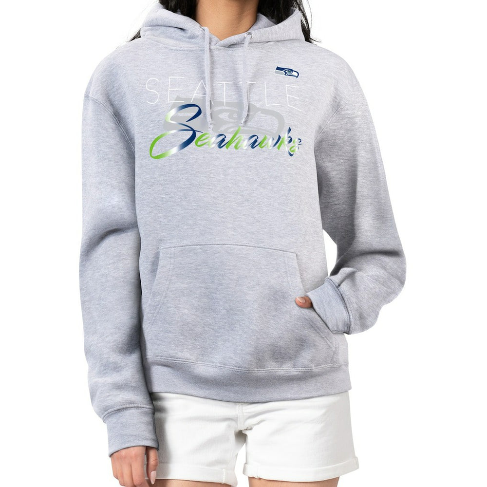 Seattle Seahawks G-III 4Her by Carl Banks Women's Shadow Logo Fleece Pullover Hoodie Gray - NFL