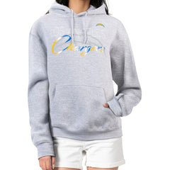 Los Angeles Chargers G-III 4Her by Carl Banks Women's Shadow Logo Fleece Pullover Hoodie Gray - NFL
