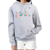 Miami Dolphins G-III 4Her by Carl Banks Women's Shadow Logo Fleece Pullover Hoodie Gray - NFL