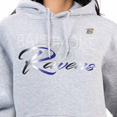 Baltimore Ravens G-III 4Her by Carl Banks Women's Shadow Logo Fleece Pullover Hoodie Gray - NFL