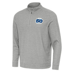 Seattle Seahawks Antigua 50th Season Subtle Quarter-Zip Pullover Heather Gray - NFL