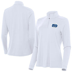 Seattle Seahawks Antigua Women's 50th Season Intent Quarter-Zip Pullover White - NFL