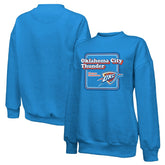 NBA - Oklahoma City Thunder Majestic Threads Women's Classic Tri-Blend Pullover Sweatshirt - Blue
