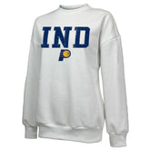 NBA - Indiana Pacers Majestic Threads Women's Classic Tri-Blend Pullover Sweatshirt - White