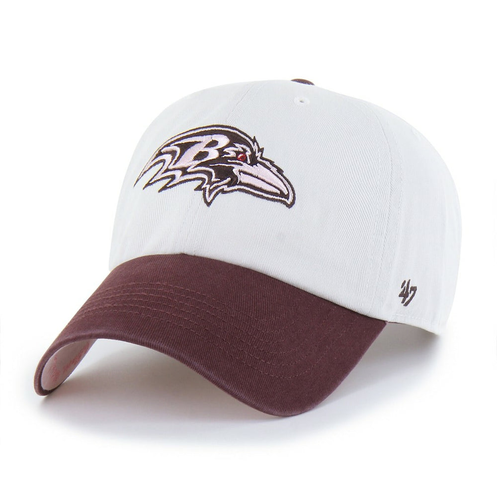 Baltimore Ravens '47 Unisex Love Letter Clean Up Adjustable Hat Stone/Burgundy - 47 brand