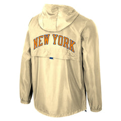 NBA - New York Knicks Stadium Essentials Unisex 2025/26 City Edition Compete Quarter-Zip Hoodie Jacket - Tan