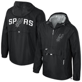 NBA - San Antonio Spurs Stadium Essentials Unisex Compete Quarter-Zip Hoodie Jacket - Black