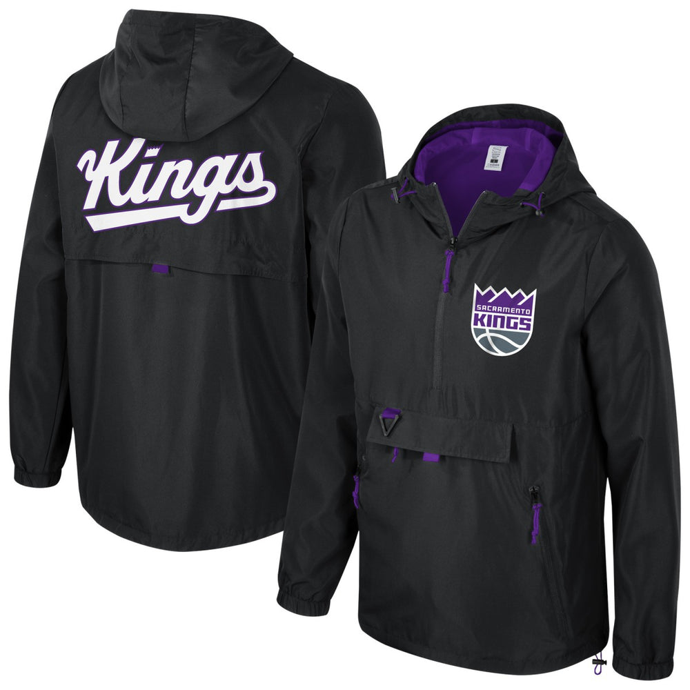 NBA - Sacramento Kings Stadium Essentials Unisex Compete Quarter-Zip Hoodie Jacket - Black