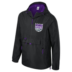 NBA - Sacramento Kings Stadium Essentials Unisex Compete Quarter-Zip Hoodie Jacket - Black