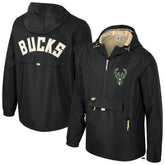 NBA - Milwaukee Bucks Stadium Essentials Unisex Compete Quarter-Zip Hoodie Jacket - Black
