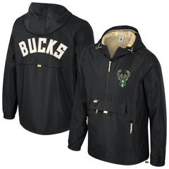 NBA - Milwaukee Bucks Stadium Essentials Unisex Compete Quarter-Zip Hoodie Jacket - Black