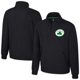 NBA - Boston Celtics Stadium Essentials Unisex Varsity Trainer Quarter-Zip Pullover - Black