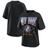 NBA - New York Knicks WEAR by Erin Andrews Women's Oversized Boyfriend T-Shirt - Black