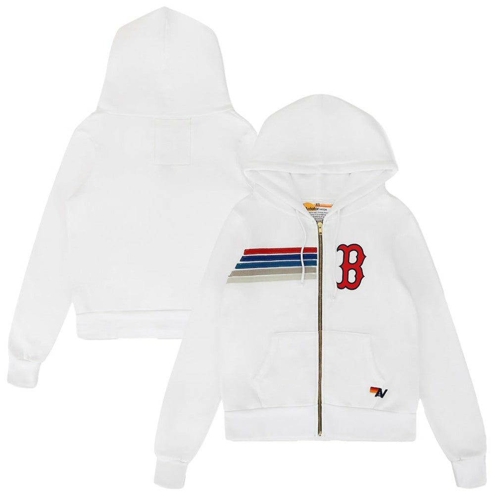 Boston Red Sox Aviator Nation x MLB Unisex Five-Stripe Tri-Blend Full-Zip Hoodie Near Me