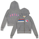 Texas Rangers Aviator Nation x MLB Unisex 5-Stripe Tri-Blend Full-Zip Hoodie Online