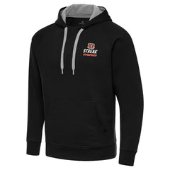 Cincinnati Bengals Antigua Streak Victory Pullover Hoodie Black - NFL