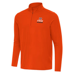 Cincinnati Bengals Antigua Streak Intent Quarter-Zip Sweatshirt Orange - NFL