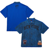 Mitchell & Ness - New York Knicks x Purple Brand Button-Up Shooting Shirt - Navy