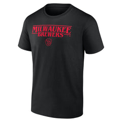 Milwaukee Brewers Stranger Things Logo Lockup T-Shirt Clearance
