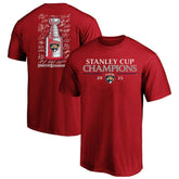 Florida Panthers - Fanatics 2025 Stanley Cup Champions Big & Tall Roster T-Shirt Red