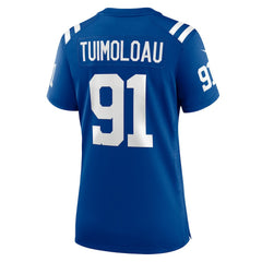 JT Tuimoloau Indianapolis Colts Women's Team Game Jersey Royal - Nike